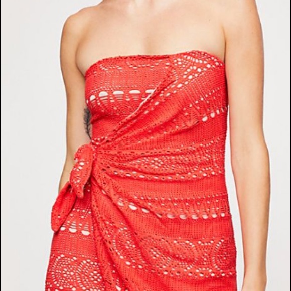 ++FREE PEOPLE++  Lace Strapless Dress - Picture 2 of 8